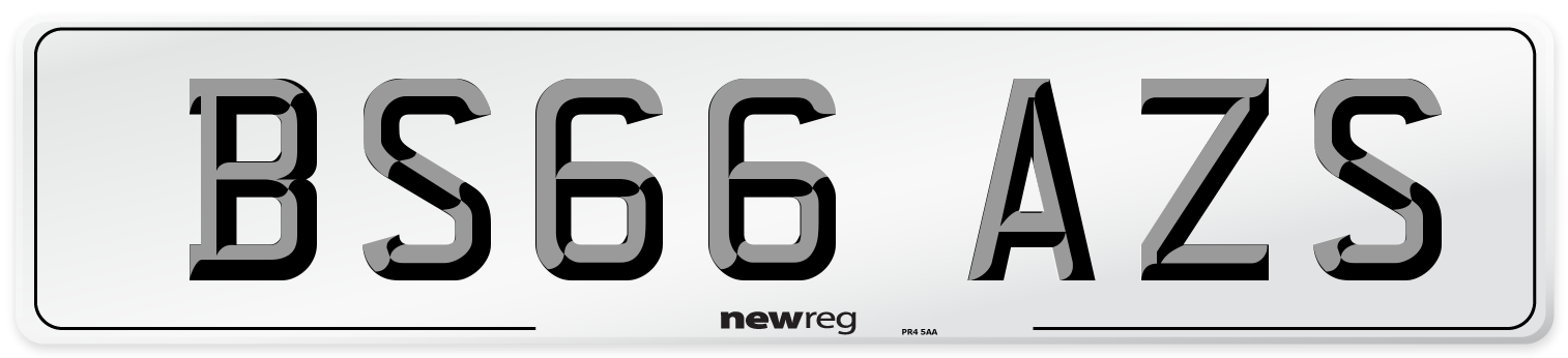 BS66 AZS Number Plate from New Reg